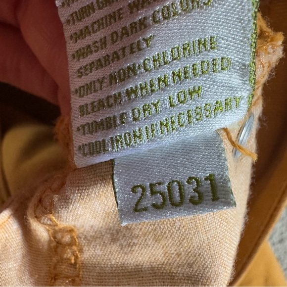 GARNET HILL Jeans mustard yellow jeans slim leg stretch mid rise size 10 long - Picture 5 of 10